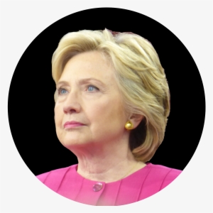 Hillary Rodham Clinton Circle Black Background - Hillary Clinton Circular