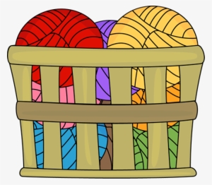 Png Art Knitting Basket Free Images Craft Colorful - Clip Art Basket Of Balls