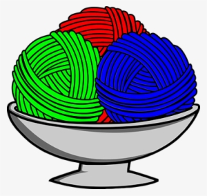 Bowl Of Yarn Yarn Knit Knitter Bowl Craft - Yarn Clipart Transparent Background