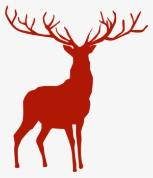 Picture Black And White Library Gallery For Santa Sleigh - Christmas Deer Silhouette Png
