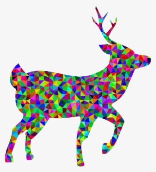 Clip Royalty Free Triangles Vector Deer - Colorful Deer Clip Art
