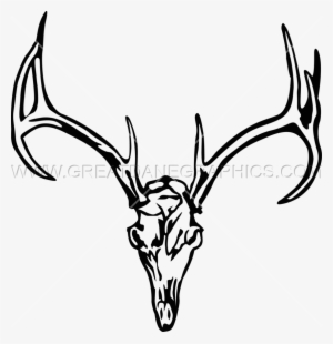 Deer Skull Charge Production Ready Artwork For T Shirt - Deer