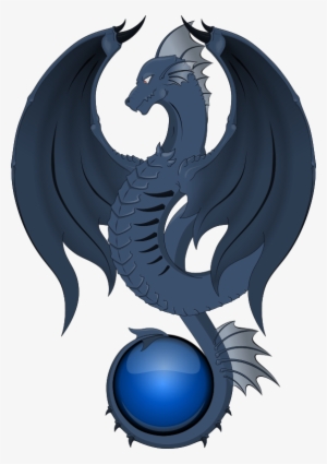 Blue Dragon Clipart Transparent - Dragon On Orb Transparent
