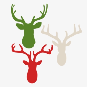 Deer Heads Svg Scrapbook Cut File Cute Clipart Files - Scalable Vector Graphics