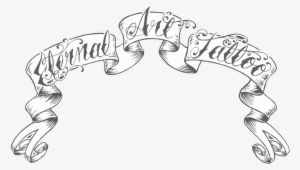 Collection Of Free Vector Tattoo Template - Banner Tattoo Png