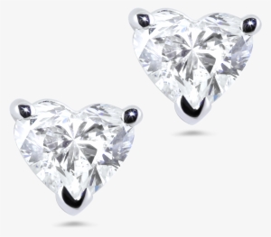 Graphic Library K Wg Carat Heart Shaped Earrings - Heart Shaped Diamond Solitaire 2 Carat Earrings