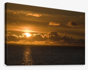 Sun Setting On The Ocean With The Sunlight Reflecting - Posterazzi Sun Setting On The Ocean