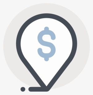 Dollar Place Marker Icon - Portable Network Graphics