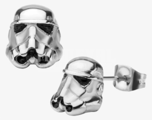 Star Wars 3-d Stormtrooper Stud Earrings