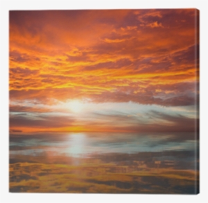 Reflection Of Beautiful Sunset / Majestic Clouds And - Taiga 'reflection Of Beautiful Sunset' Gallery Wrapped