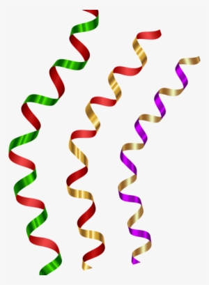 Curly Ribbons Transparent Clip Art Image - Gif Serpentinas Animadas