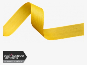 Curly Yellow Ribbon - Digital Scrapbooking