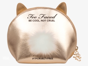 Gold Cool Not Cruel Bunny Makeup Bag