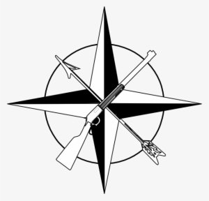 White Compass Rose Clip Art - Simple Compass Rose