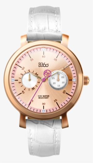 B Trendy-silver Rose Gold White Watch - Gold