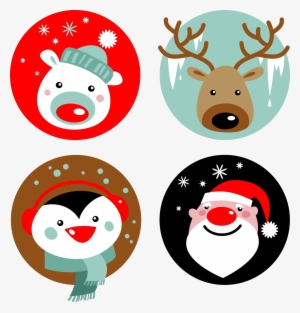 Christmas Gift Tags, Christmas Clipart, Christmas Printables, - Christmas Characters