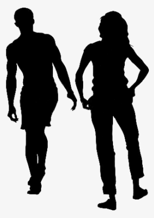 Man And Woman Friends Silhouette