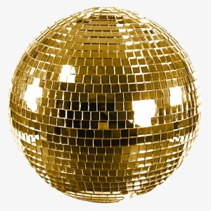 Holidayparty Globe Glow Party Ball Ftestickers - Gold Disco Ball Png
