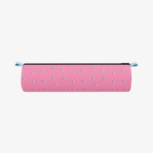 Pink Donut Pencil Case - Cylinder