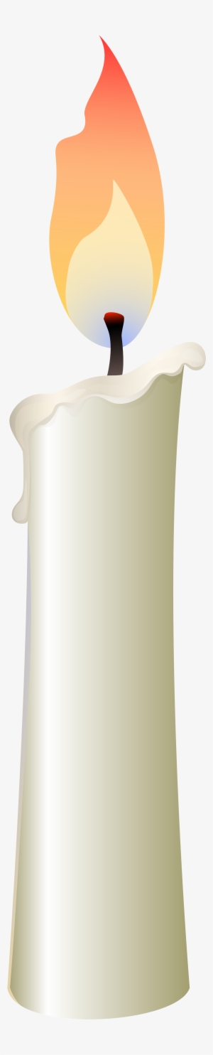 White Candle Png Clip Art - White Candle Clipart