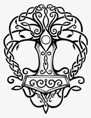 Celtic Tattoos Png - Thor's Hammer Tree Of Life