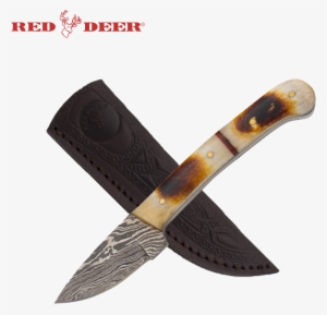 7 In Red Deer® Hunting Knife Real Bone Handle