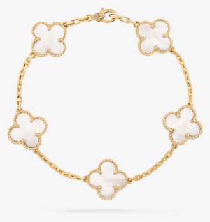 Vintage Alhambra Bracelet, 5 Motifs, - Van Cleef & Arpels Bracelet, White Gold