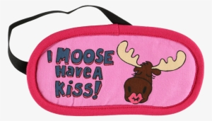 moose kiss - pink eye masks by lazy one - pink 'i moose have a k