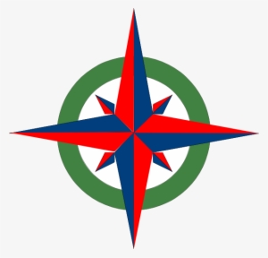 Tan/red Compass Rose Clip Art At Clker - Logo Kompas Mata Angin