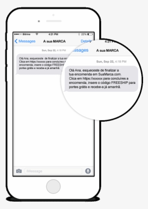 Sms Remarketing Com Um Link Para Uma Landing Page E - Iphone