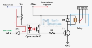 Control High Voltage Devices Arduino Relay Tutorial - Relay Module Circuit Diagram
