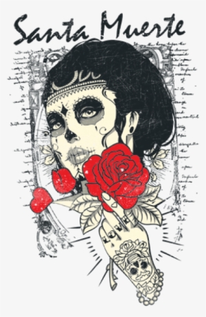 30 - Santa Muerte Rose Poster - Mini By Tshirt-factory