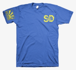 Self Destruct "high Voltage" Blue - Cool Text Shirt Designs