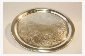 Round Silver Tray 15in - Bangle