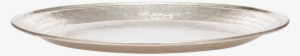 Gava Antique Silver Plated Round Tray - Ceramic