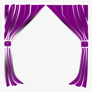 Violet Clipart Curtain - Pink Curtain Clipart