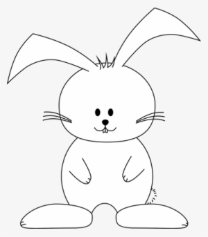 Tag For Easter Bunny Rabbit Outline - Easter Bunny Outline Png
