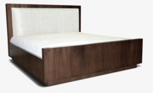 Clinton Bed Upholstered Headboard - Wooden Bed With Upholstered Headboard