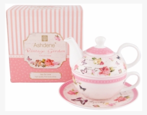Ashdene Vintage Garden Tea For One Set - Ashdene Australian Bone China Tea Cup And Saucer Vintage