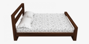 Modern Queen Size Platform Bed With Paneled Headboard - Platform Bed