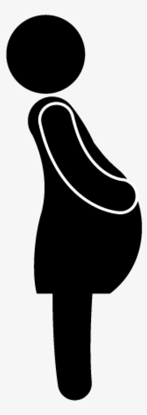Pregnant Silhouette Png Download - Black And White Early Pregnancy Clipart