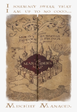Harry Potter Marauders Map Words Men's Tank - Harry Potter Marauders Map
