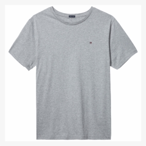 Mens Tommy Hilfiger T-shirt 'icon' Short Sleeved - Tommy Hilfiger Men Grey T Shirt