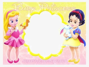 Montagem Para Fotos - Baby Disney Princess Invitations