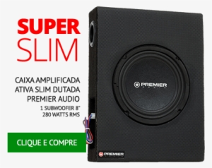 Caixa Amplificada Ativa Slim Dutada Premier Audio Com - Caixa Amplificada Ativa Slim Dutada Premier Audio