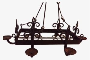 Wrought Iron Chandelier From Normandy - Chandelier