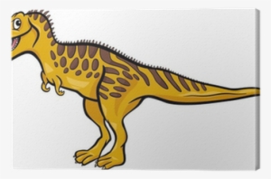 Cuadro En Lienzo Ilustración De Dibujos Animados De - Dibujo Tarbosaurus