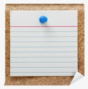 Note Card Pinned To A Cork Notice Board With Copy Space - Cork