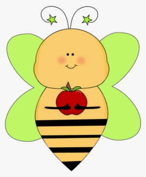 Apple Clipart Star - Bee With Apple Clipart