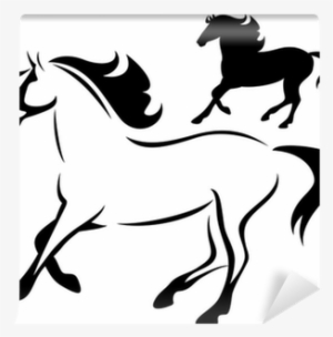 Running Horse Silhouette Png Download - Horse Outline